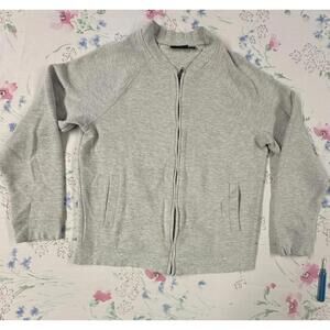 Marc Anthony Men’s Slim Fit Full Zip‎ Jacket Gray Herringbone Size M